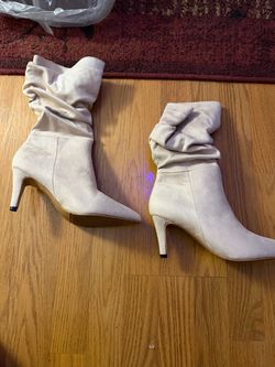 Olikefit women’s fashion painted toe suede boots