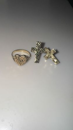 10k earrings n ring set
