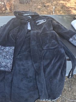 Assholes Live Forever Black Fleece Robe