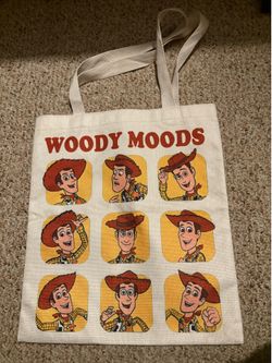 Toy Story “Woody Moods” Canvas Tote Bag – New, Never Used