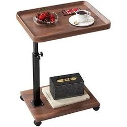 Adjustable C Shaped End table, Wheeled 360° Swivel $30 MUST GO TODAY!!!