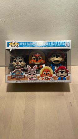 Funko Pop Disney Splash Mountain Br'er Rabbit Fox Bear Parks Exclusive 3 Pack