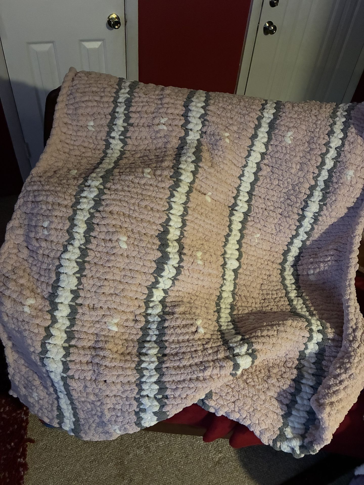 Hand Crochet Throw Blanket 