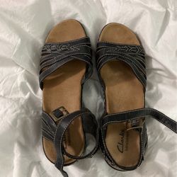 Womens Leather Sandals- Clark’s Sz 8.5