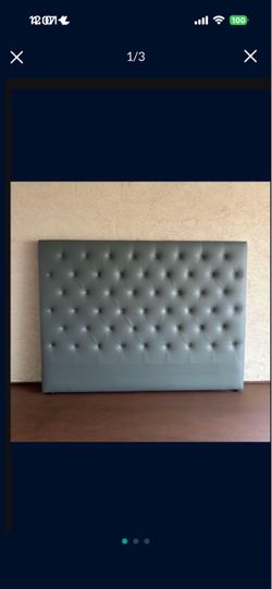 One Gray Grey King Headboard