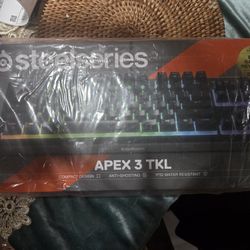 SteelSeries Apex 3 TKL RGB Gaming Keyboard – Tenkeyless Compact Form Factor - 8-Zone RGB Illumination – IP32 Water & Dust Resistant – Whisper Quiet
