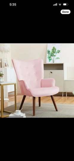 Velvet Pink Accent Chair