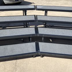 FIVE (5) Wenger Signature Series Choral Stage Risers 4-Step Performance Choir Party Corporate Rolling Tri-Fold Music Concert
