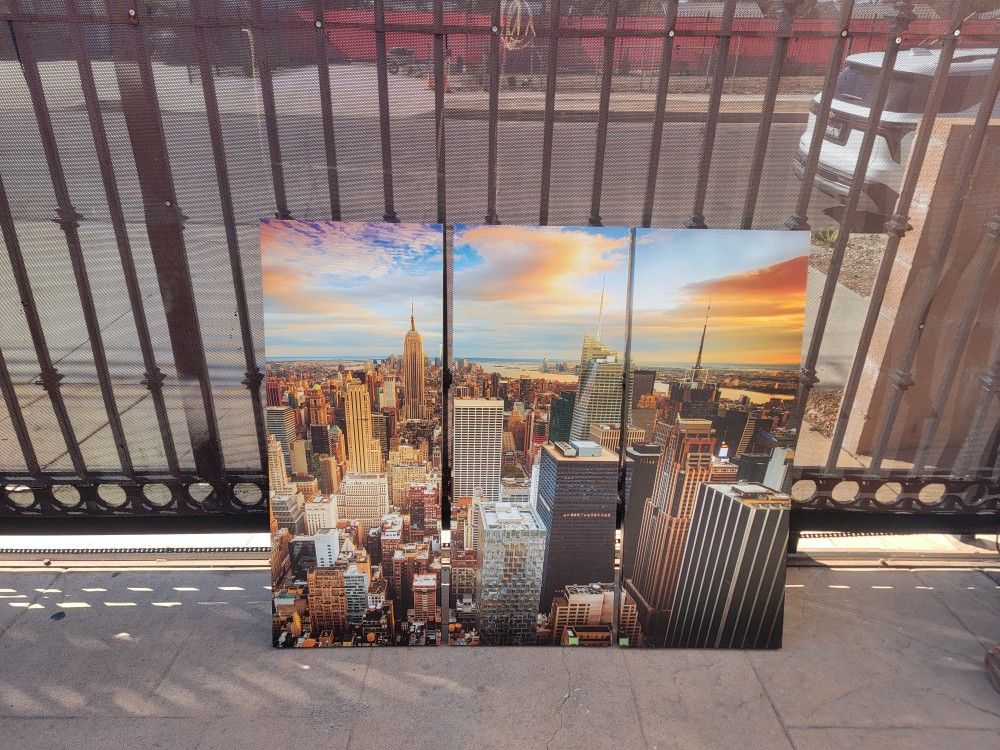 3 Piece Canvas Painting Of New York 