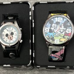 Classic Vintage Disney Collectibles Mickey Mouse & Minnie Mouse Watches BRAND NEW Works Great!