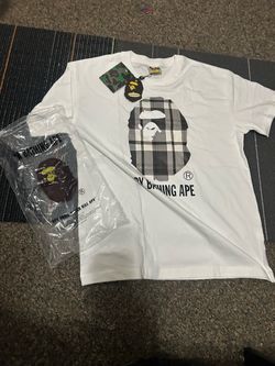 A Bathing Ape BAPE Plaid Ape Head T-Shirt