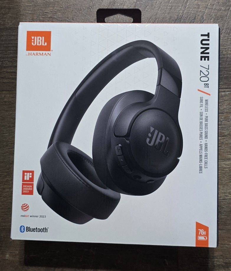JBL Tune 720BT - Wireless Over-Ear Headphones with JBL Pure Bass Sound, Bluetooth 5.3, Up to 76H Battery Life and Speed Charge, Lightweight