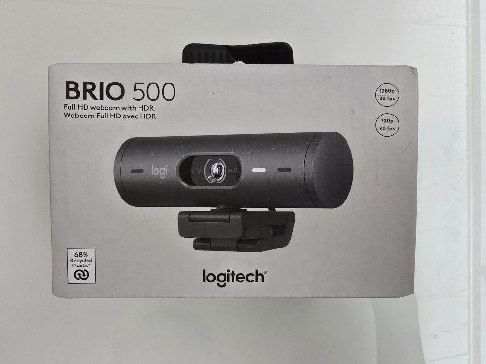 Logitech Brio 501 Full HD Webcam Auto Light Correction Privacy Cover