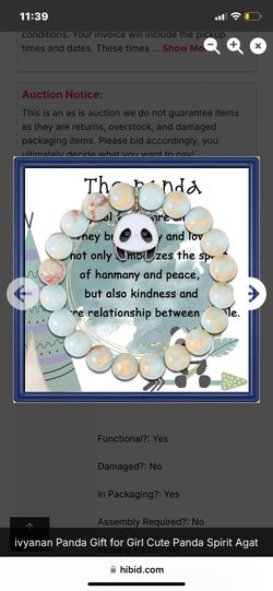 New In Box - Panda Personal Bracelet 