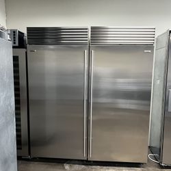 Sub Zero 72”Wide Built In Stainless Steel Refrigerators Set