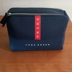 *PRADA* Authentic Luna Rossa Navy Blue Toiletry Bag. (Universal)