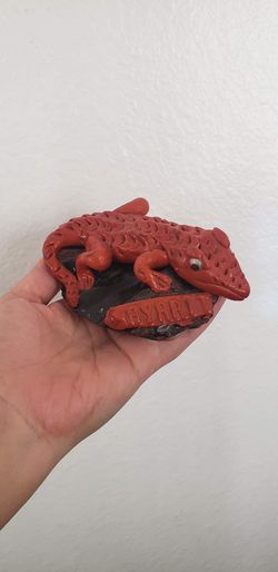 New Mexico Nayarit Lizard Obsidian Stone Rock Paper weight