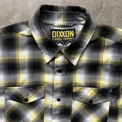 LIMITED EDITION Dixxon x Mooneyes L/S Snap Button-Up Plaid Flannel S