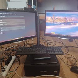 DUAL MONITOR, 1 STAND + PC