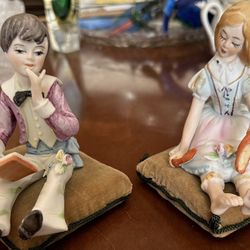 Vintage Lenwile China Ardatt Boy And Girl Figurines- Set Of 2