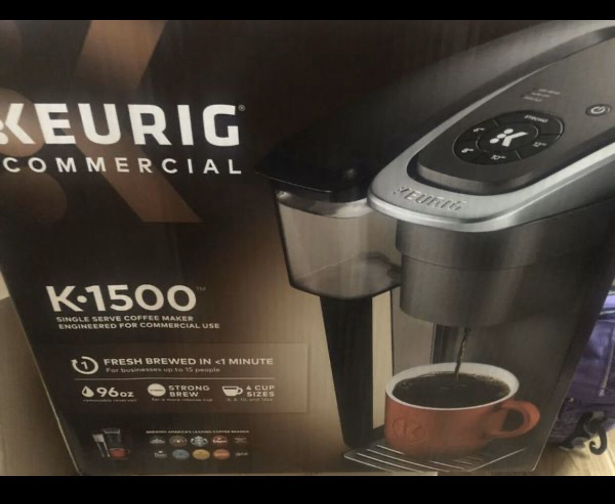 Keurig K1500 Single Serve Commercial Coffee Maker-Black
