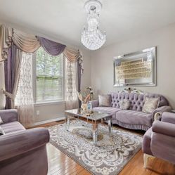 Purple European Formal Living Room Set 