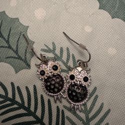 Owl Necklace and Earrings Set
