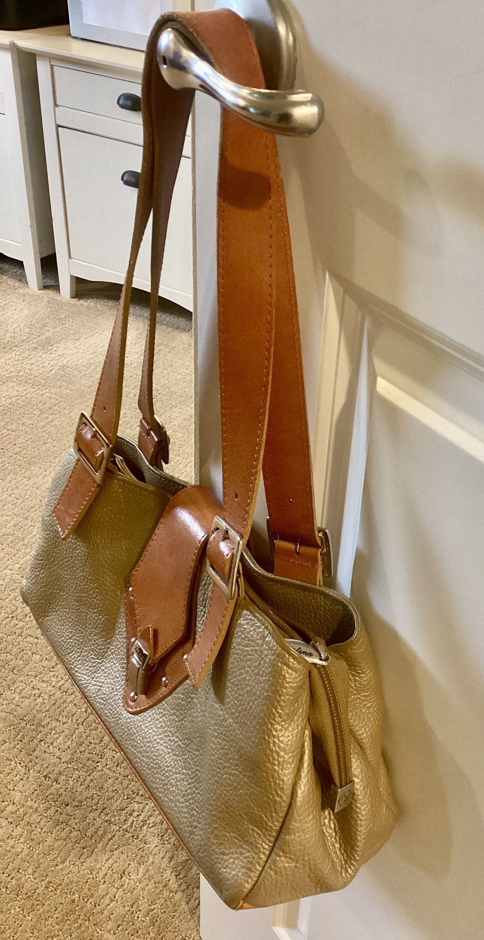 Ladies Italian Leather Satchel - $30