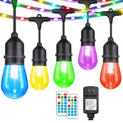 YLXS 48FT RGB String Lights with Rope Fairy,