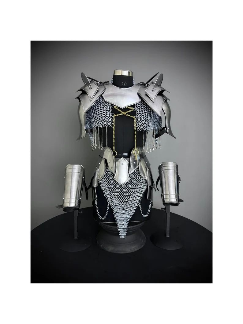 Women’s Medieval Knight Armor M-L Solid Steel