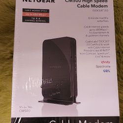 Sealed NIB - Netgear CM500-100NAS DOCSIS 3.0 High Speed CABLE Modem