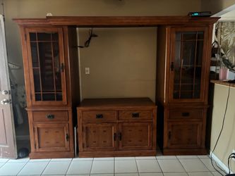 Wood Entertainment Center Wall Unit