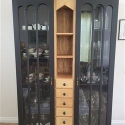 3 pieces Vintage UNIQUE Solid Pine Wood furniture, European Import