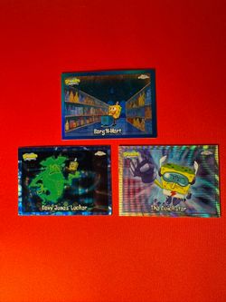 SpongeBob Topps Chrome / Numbered (lot of 3)