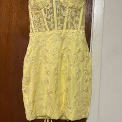 Yellow Mini Dress 