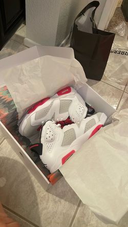 Air Jordan 6 White Red Sneakers
