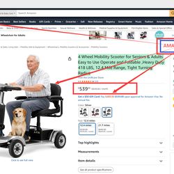 Give Your Loved Ones Freedom ❤️ 4-Wheel Mobility Scooter – Safe, Easy & Comfortable