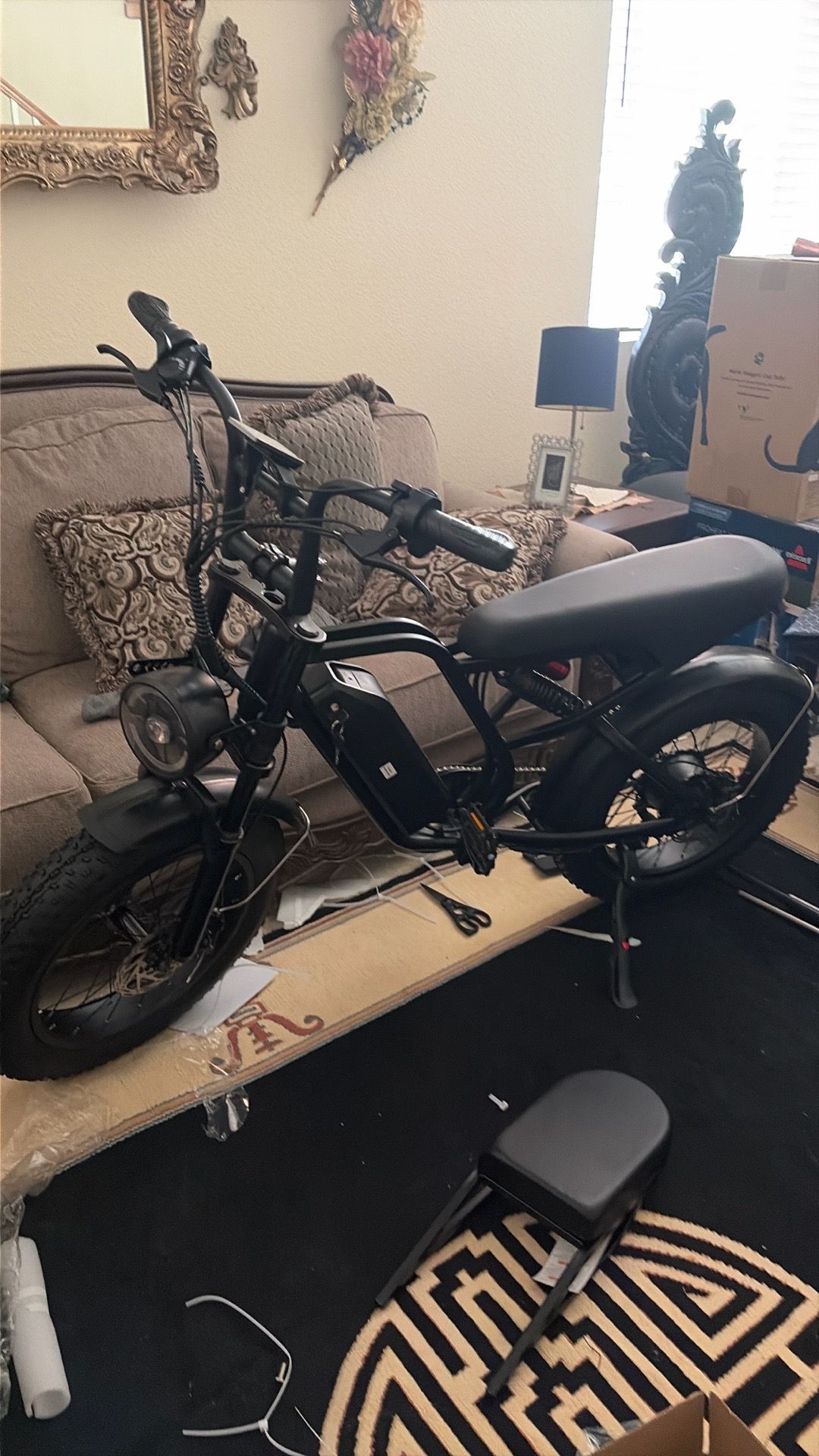Electric bike goes 35 miles per hour comes with gps tracking smart screen helmet bike lock and extra passenger seat