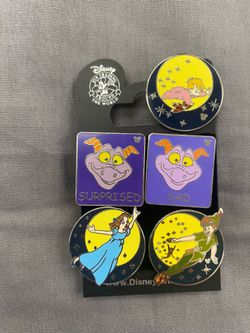 Disney Pin Trading Figment Peter Pan Wendy Tinker Bell Emotions 5 Pin Lot