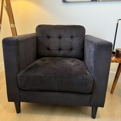 City Furniture Accent Chairs – Set of 2 – Black Tufted Armchairs – $200 For BOTH