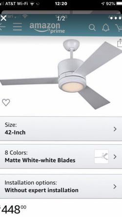 BRAND NEW MONTÉ CARLO Ceiling fan light fixture