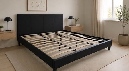Bed frame black king size new