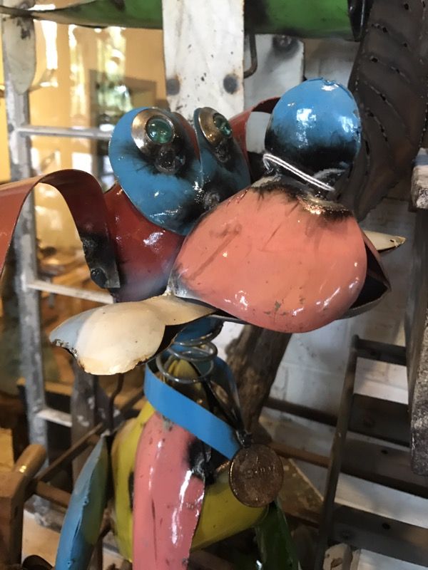 Dog metal art