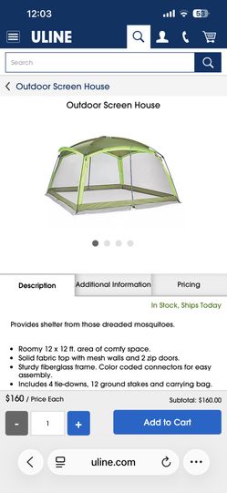 Outdoor Screen House Brand New