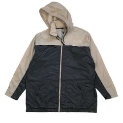 VINTAGE NIKE WINDBREAKER JACKET XL MENS HOODIE BEIGE SWEATSHIRT TRAVIS FULL ZIP