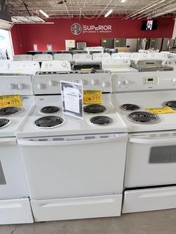 White Electric Coil Range Stove