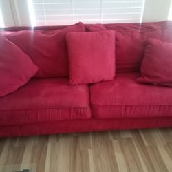 Sofa All Red Excellent Condition 