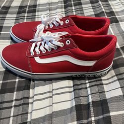 Mens New Red Vans Size 12 Has Box