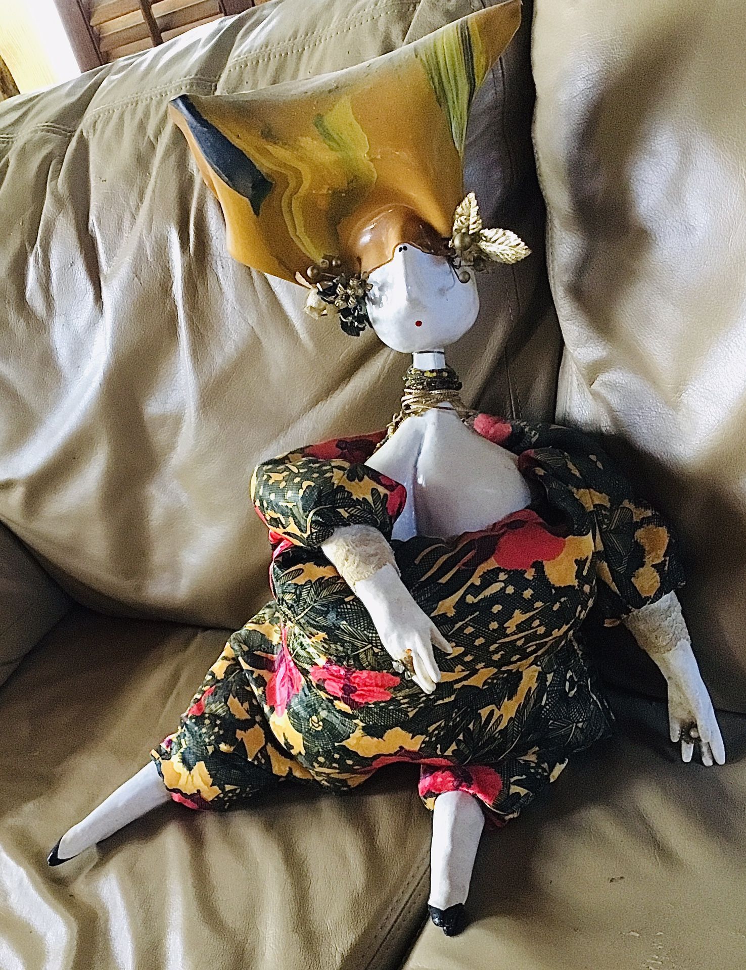 Bean Bag Doll Material Clay Metal Resin Art Piece Handmade Artist