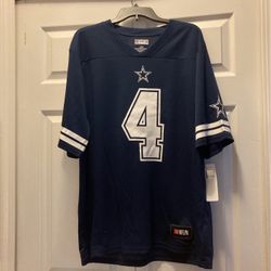 Dallas Cowboys Dak Prescott NFL Team Apparel  NFLPA Blue Jersey 